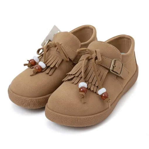 Marlowe Fringe Bead Loafers – Camel For Girls